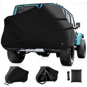 SIRUITON Bike Cover for Transpor 2 Bike-Heavy Duty 420D Travel Bike Covers, Outdoor Strong UV Protection & Windproof, Waterproof Bicycle Rack Covers for Car, Truck, RV, SUV.