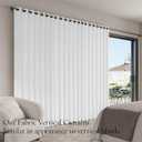 Full Blackout Memory Trained Pleated Curtains with Magnetic Closure, Room Darkening Window Treatment Panel for Bedroom,Floor to Ceiling Patio Door, 1 Panel, W45 x L96, Greyish White