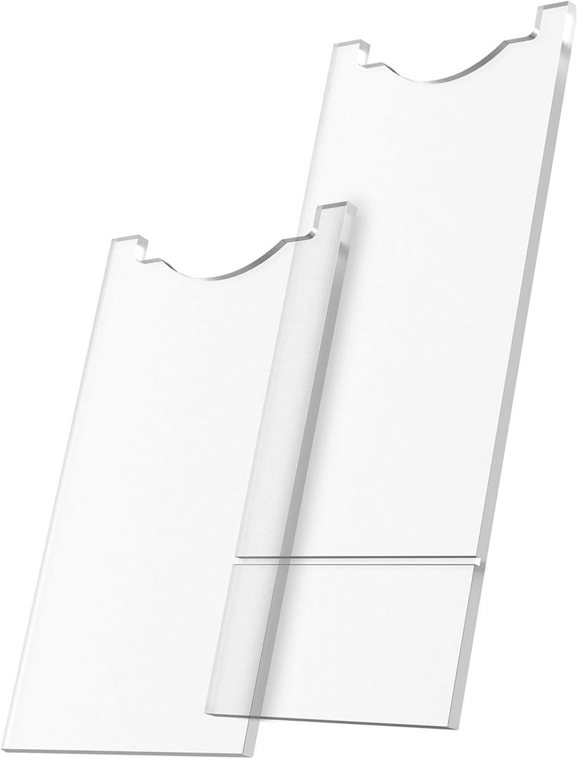 CHWM Couch Wall Spacer and Bed Stopper Protector from Furniture & Headboard, Prevents Fire Risks from Heaters and Keeps Space for Outlets, Protects Walls, Adjustable from 11.8" to 7", (2-Pack, Clear).