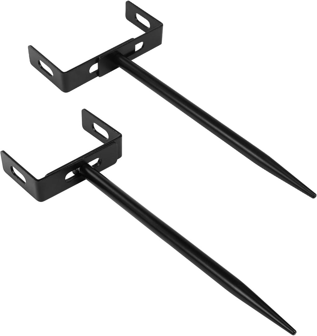 Rainwater Downspout Bracket, 2-4 Inch Sliding Adjustable, Heavy Duty Galvanized Iron Material, Rust Proof Pipe Support with Eco Coating, Easy Installation - Black 2 Pack