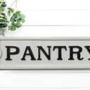 Farmhouse Decor Metal Pantry Signs - Cast Iron Door Room Plaques with "Pantry"