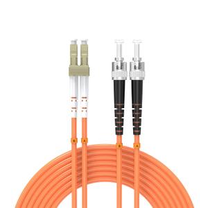 3M 10ft LC/UPC-ST/UPC Multi-Mode Fiber Optic Cable LC to ST OM1 Jumper Optical Patch Cord Duplex 62.5/125um Orange for Server, Network Switch, Router, Networking Equipment