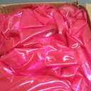Kigley Inflatable Chair Blow Up Couches Transparent Inflatable Sofa Seat Yard Patio Portable Air Couch Furniture for Outdoor Indoor Camping Beach Room(Double Seat,Pink)