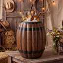Seenelling Inflatable Wine Barrel Decor Western Cowboy Party Decor 23.62 in PVC Inflatable Cooler Barrel Pirate Party Decoration for Western Nautical Halloween Birthday Rodeo Wild West Photo Props