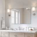USHOWER Frameless Bathroom Mirror for Over Sink, 40x30 Inch
