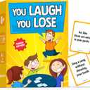 BRAVEBUG You Laugh You Lose Game - Funny Charades Kids Games - Board Games for Kids & Teens - Try Not to Laugh Challenge - Sleepover Party Supplies for Girls, Birthday Game for Family, Kids & Girls