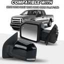 Left Driver Side Mirror Fits 2015-2020 Ford F150 Mirrors with Power Glass,Heated,Puddle Lights,Blind Spot Detection,Turn Signal,Memory,Power Folding,Without Camera Replace FO132052818 Pins)