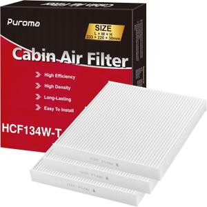Puroma 3 Pack Cabin Air Filter with Multiple Fiber Layers, Replacement for CP134, CF10134, Honda Civic, CR-V, Odyssey, Pilot, Accord, Ridgeline, Passport and Acura CSX, ILX, MDX, RDX, TLX, RLX