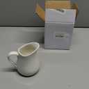 LYEOBOH 9 OZ Creamer Pitcher, Small White Creamer Pitcher for Coffee, Milk, Modern Kitchen Accessory - Ceramic