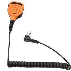 2 Pin Shoulder Speaker Mic for Motorola CP200D CP100D CP200 CP185 R2 CLS1410 CLS1110 BPR40D BPR40 RDU4100 RDU4160D RMU2040 RMU2080D CLS RDU RMU, PMMN4013 PMMN4013A Radios Microphone (Orange)