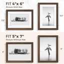 Dreamland 20x30 Solid Walnut Wood Picture Frame, 20 x 30 Wood Poster Frames with Mat for 16 x 24, Rustic Wooden 20 by 30 Frames with Tempered Glass