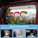 Xipoo Side Window Visor Deflector Compatible with 20-26 Jeep Gladiator JT