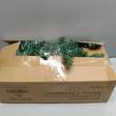 Christmas Garland 9 Ft by 12 Inch Prelit Fraser Fir Xmas Garland with 50 Lights, Real Like Lush and Classics Green Style for Indoor Outdoor Home Decoration (Brief-Classic_Plug-in)