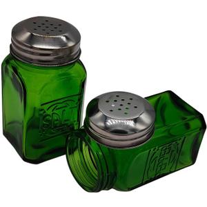 Vintage Salt and Pepper Shakers (Green, Medium)