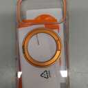 TORRAS 360 Magnetic Stand for iPhone 17 Pro Max Case, [Fit for MagSafe] [4X Military-Grade Protection] Slim Case for iPhone 17 Pro Max 6.9" 2025, Clear-Orange, Ostand O3 Fitness Series