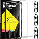 Pack of 2, Milomdoi 3 Pack Screen Protector for Samsung Galaxy A15 5G with 3 Pack Tempered Glass Camera Lens Protector, Ultra 9H Accessories, Case Friendly, Mounting Frame, 2.5D Curved for Galaxy A15 5G