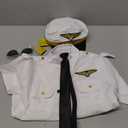 Yoroka Kids Pilot Costume Airline Captain Pilot Uniform with Accessories, Size 9-10 Years Old
