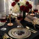 Ciaell 12 PCS Plastic Ribbed Wine Glasses - 10 OZ Plastic Square Wine Glasses with Stem - Disposable Champagne Cups for Parties & Weddings & Party