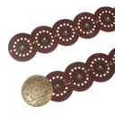 Dazzleimart Wide Disc Belt (Red Brown, 145-150cm/57.1-59.1'')