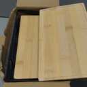 2 Pack Stackable Storage Laundry Kitchen Organizers, Wall Mount Bag Holder with Bamboo Top and Garbage Bag Dispenser No Drill