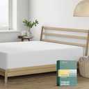 THREAD SPREAD 100% Organic Cotton Percale Weave Fitted Sheet King Size, Light Grey, 1 Deep Pocket King Fitted Sheet, Fits Mattress Upto 16" Crisp and Cool Bed Linen, Luxury GOTS Certified Sheets