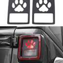 POETRYXIAO Tail Light Cover Guard with Paw Print Style (Halogen Tail Light) for Jeep Wrangler 2018-2023 JL Sport/Sports(Paw Print) (JL(Dog Paw))