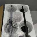 4-Light Bathroom Light Fixtures, Vanity Light with Milky White Shades, Matte Black Bathroom Light Fixtures Over Mirror, Modern Bathroom Wall Lamp for Mirror Living Room Cabinet Bedroom