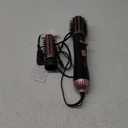 Mooqlizz Rotating Hair Dryer Brush, 3 in 1 Round Hot Air Spin Brush Set, Volumizer Blow Dryer Brush with 2 Brushes and Concentrator, Pink Black