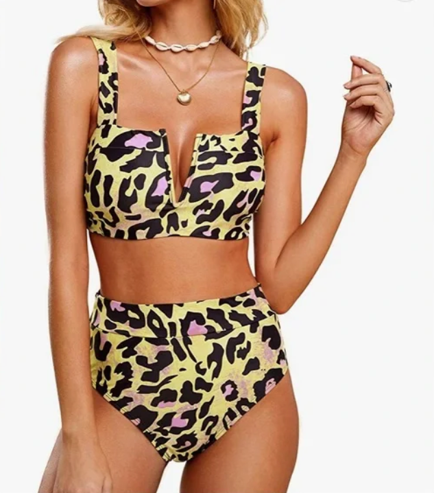 Saodimallsu Two Piece Leopard Print Swimsuit XL Saodimallsu Two Piece Leopard Print Swimsuit XL