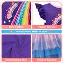 LQSZ Girls Tulle Dresses Princess Flutter Sleeve Tutu Dress for Toddler Girl 3-12 Years (B-blue)