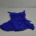 One Piece Swim Dress Swimsuits for Women Tummy Control Swimdress Skirt V Neck Bathing Suit (Large, Royal Blue)