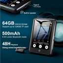 64GB MP3 Player with Bluetooth 5.3, 2.8-inch Touchscreen, Speaker, 18 Soothing Sounds Built-in, Shuffle Repeat Portable Music Player with FM Radio, Voice Recorder, Support 128GB Micro SD Card