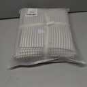 JIYUAN 100% Washed Cotton Pinstripe Duvet Cover Set King Size 104"x90", Linen-Like Soft Breathable Durable Bedding Set with Zipper Closure, All Season, Taupe/White