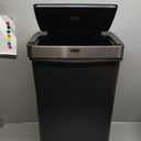 Rubbermaid Premier Series III Step-On Trash Can for Home and Kitchen, with Stainless Steel Rim, 12.4 Gallon, Charcoal, for Home/Kitchen/Garage/Apartment/Office