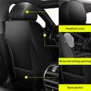 Car Seat Covers Fit for Kia Seltos 2021-2024 2025: Full Set Luxury Leather Automotive Seat Covers, Car Seat Protector(5 Seats, Black)