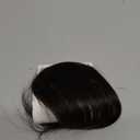 NAYOO Clip in Bangs - 100% Human Hair Wispy Bangs Clip in Hair Extensions, Brown Black Air Bangs Fringe with Temples Hairpieces for Women Curved Bangs for Daily Wear