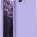 Vooii Compatible with iPhone 11 Pro Max Case, Upgraded Liquid Silicone with [Flat Edges] [Camera Protection] [Soft Anti-Scratch Microfiber Lining] Phone Case for iPhone 11 Pro Max - Light Purple