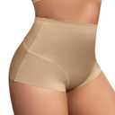 USEASY Shapewear Tummy Control Underwear For Women High Waisted Compression shapewear Lightweight Control Panties brown 3XL (Beige, XXXL)