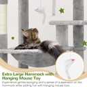 Globlazer Heavy Duty Cat Tree, 70 inch Sturdy Cat Tree for Indoor Cats Extra Large Cat Tower with Scratching Post, Hammock, Cat Condo for Adult Cats Kittens, F70 Pro, Light Grey