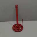 Vintage Rooster Paper Towel Holder - Easy One Handed Tear Cast Iron Roll Paper Towel Dispenser Countertop, Red