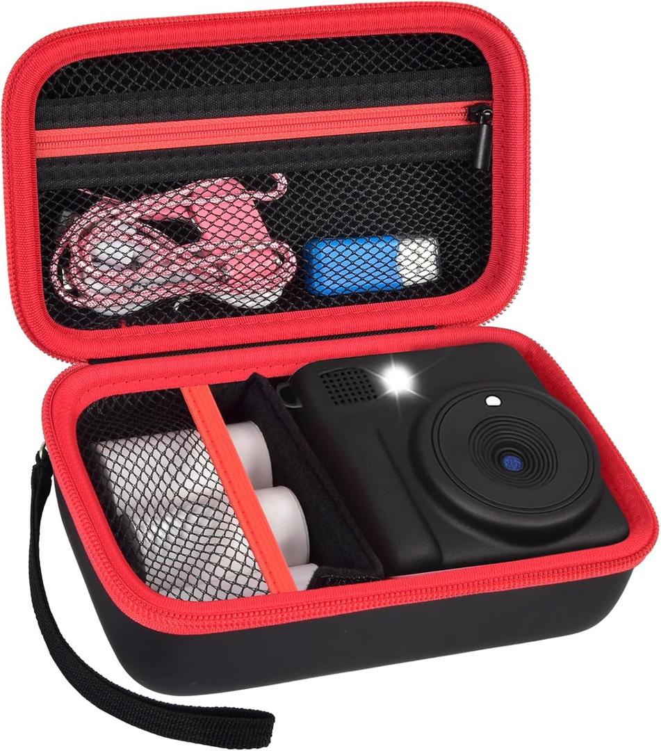 Case Compatible with ESOXOFFORE for Dylanto for Anchioo for WEEFUN for GKTZ for Amzelas for Mafiti Instant Print Camera for Kids, Film Camera Storage Holder Organizer Bag (Box Only)- Black