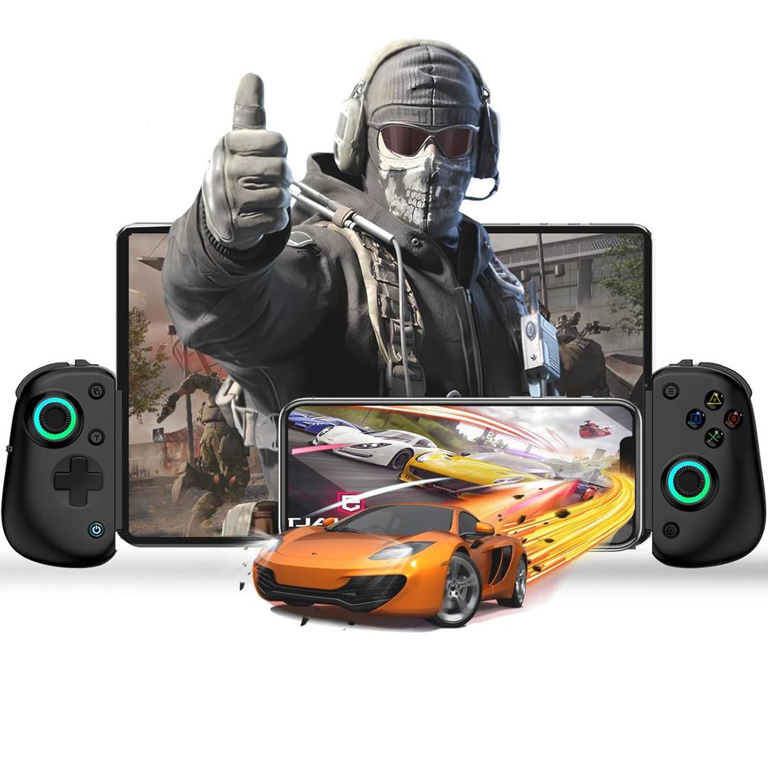 Bluetooth Controller D8 Pro for 12.9in iPad, Tablet, iOS/Android/PC/Switch/PS4, Mobile Cloud Game, Streaming on Xbox Console, iPhone 13+, Direct Play, Hall Effects Joysticks with Linear Trigger, COD (black)