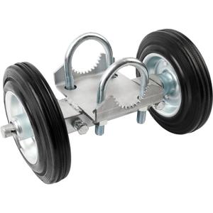 Heavy-Duty Steel Gate Wheel 6" Rubber Rolling Carrier for Driveway Chain Link Fence Parts Metal Tube Gates and More, Pack of 1