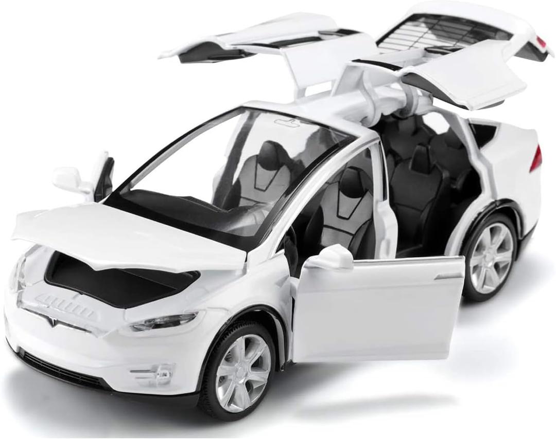 1/32 Model x Metal Die Casting Toy Car for 3 to 12 Year Old Boy Pull Back Car Toy with Sound and Lights (Red), Small