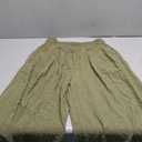 ANRABESS Women Linen Palazzo Pants Summer Boho Wide Leg High Waist Casual Lounge Pant 2025 Beach Travel Vacation Outfits (Large, Army Green)