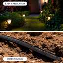 12 Gauge 2-Conductor Tinned Copper Electrical Wire, Outdoor Direct Burial, 12V Low Voltage/Oxygen-Free Tinned Copper/Flexible Cable for Automotive Wiring, Lamp Cord, Marine Cable, Solar, Lighting (50FT)