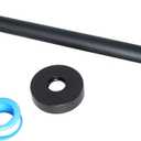 NearMoon Shower Arm, Extra Extension Arm with Flange, Stainless Steel Wall-Mounted Showerhead Extender Pipe (15 Inch, Matte Black)