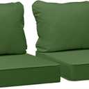 AAAAAcessories Outdoor Seat Cushions for Chairs, Fade-Resistant, Waterproof Patio Furniture Replacement Cushions, 20" x 18" x 3" + 20" x 17", Set of 2, Dark Moss Green