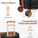 Luggage Sets 3 Piece, 20 Inch Hardshell Carry On Luggage 22x14x9 Airline Approved, Suitcase with TSA Locks & YKK Zippers, Carry On Suitcase with Wheels for Men & Women Travel