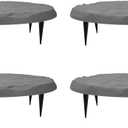 Garden Stepping Stones Decorative Outdoor Stepping Stone with Ground Stakes for Lawn Garden Patio Pathway Walkway (Gray)